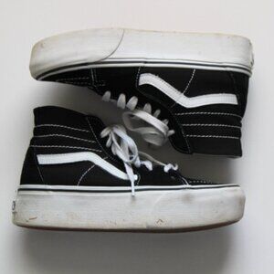 Vans Sk8-Hi Womens High Top Platform Shoes | (Black/White)